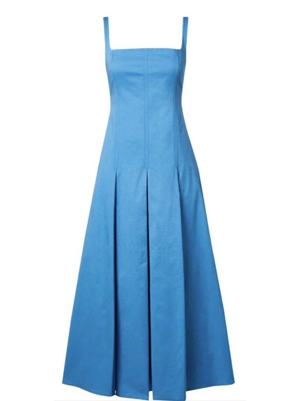 Scanlan Theodore Turquoise Sateen Pleat Dress | Size 4